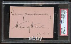 Henry Hull d1977 signed autograph 3x5 cut Actor in Werewolf of London PSA Slab