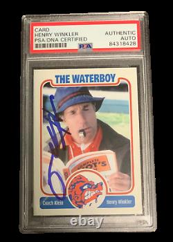 Henry Winkler Signed Autograph Slabbed Custom The Waterboy Card Psa Dna