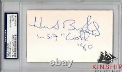 Herb Brooks signed 3x5 Index Card PSA DNA Slabbed Rare Auto Inscribed USA C739