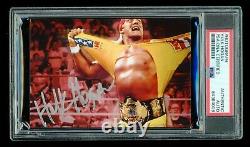 Hulk Hogan Shirt Rip PSA/DNA 3x5 Photograph Slabbed Signed Autographed Auto WWF