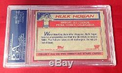 Hulk Hogan Signed 1985 Topps WWF Card PSA/DNA Slabbed # 83538212