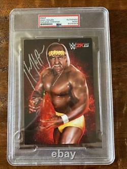 Hulk Hogan Signed WWE 2k15 Photo Card PSA DNA Coa Slabbed Autographed WWF