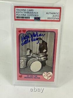 I Love Lucy Little Ricky Ricardo Keith Thibodeaux Signed Card PSA Slabbed
