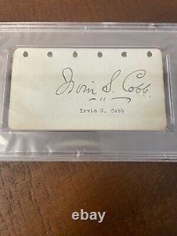 Irvin S. Cobb Signed Autograph Album Page Psa/dna Slabbed & Certified