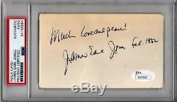 JAMES EARL JONES Darth Vader 1982 Signed 3x5 Index Card PSA/DNA SLABBED