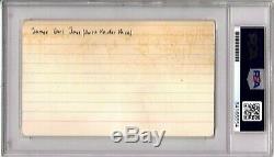 JAMES EARL JONES Darth Vader 1982 Signed 3x5 Index Card PSA/DNA SLABBED