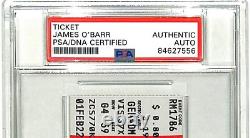 JAMES O'BARR Signed Custom Ticket THE CROW Hagman's Joke PSA/DNA Slabbed