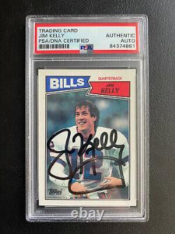 JIM KELLY 1987 Topps Rookie Autographed Auto PSA/DNA Slabbed Card