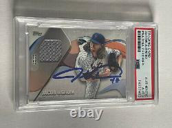 Jacob deGrom Mets Cy Young 2017 Topps Card Patch Signed Auto PSA/DNA SLABBED