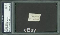 James Dean Jimmie Dean Signed. 75x1 Cut with Graded Mint 9 Auto! PSA/DNA Slabbed
