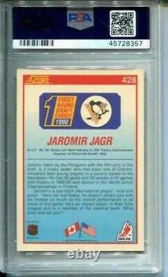 Jaromir Jagr RC 1990 Score Penguins signed PSA/DNA auto slabbed hockey card Pens