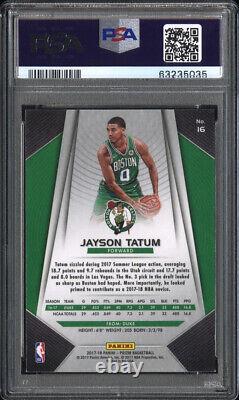 Jayson Tatum Signed 2017 Prizm Rookie Card #16 Psa/Dna Slab MINT 9 AUTO Celtics