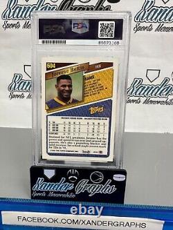 Jerome Bettis Signed Autographed 1993 Topps 604 Rc Rookie Card Psa Dna Slabbed