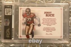 Jerry Rice San Francisco 49ers HOF Signed Custom Auto CARD 1/1 PSA/DNA Slabbed