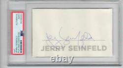 Jerry Seinfeld Actor signed 3x5 cut PSA/DNA Slabbed auto