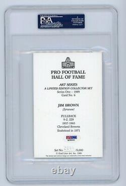 Jim Brown Signed Goal Line Art Card GLAC Autographed PSA/DNA Slab Browns MINT