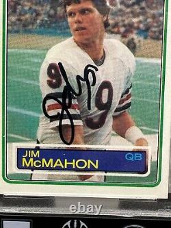 Jim Mcmahon 33 Signed Autographed 1983 Topps Rc Football Card Psa Dna Slabbed