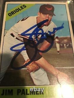 Jim Palmer 1966 Topps Card Autographed Rookie Card PSA DNA Slabbed