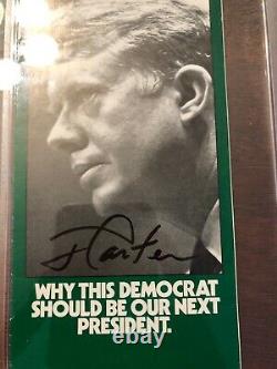 Jimmy Carter Signed Campaign Flyer Pamphlet PSA DNA Coa Slabbed President