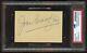 Joan Crawford Signed Autograph Auto 3x5 Card Actress In Mildred Pierce Psa Slab