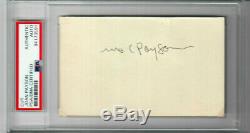 Joan Payson (Mets Owner dec 1975) Signed RARE 3x5 index Card PSA/DNA slabbed