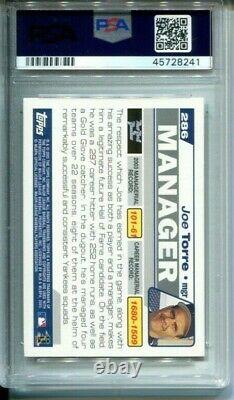 Joe Torre Yankees HOF 2003 Topps #286 signed PSA/DNA auto slabbed baseball card
