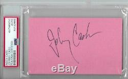 Johnny Cash Signed Autograph 3x5 Index Card PSA/DNA Slabbed Authentic