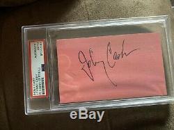 Johnny Cash Signed Autograph 3x5 Index Card PSA/DNA Slabbed Authentic