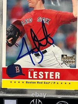 Jon Lester Signed Autographed 2006 Fleer Rc Rookie Baseball Card Psa Dna Slabbed