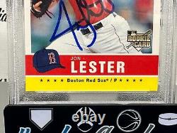 Jon Lester Signed Autographed 2006 Fleer Rc Rookie Baseball Card Psa Dna Slabbed