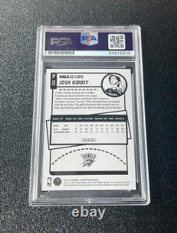 Josh Giddey Signed Auto 2021-22 Panini NBA Hoops Rookie Card #202 Psa/Dna Slab