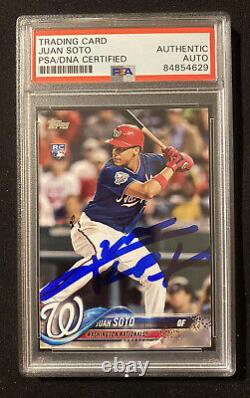 Juan Soto Signed 2018 Topps Update Autograph RC Rookie Card #US300 PSA/DNA Slab