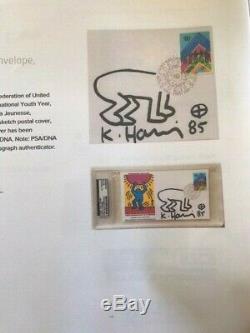 Keith Haring Sketch Signed Radiant Baby Psa/dna Slabbed Rare