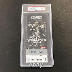 Klay Thompson Signed Ticket PSA/DNA Slabbed 60 Points Warriors Autographed