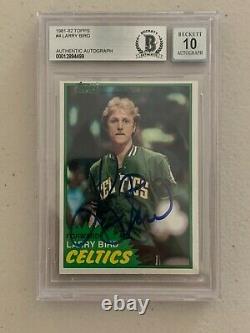 Larry Bird Signed 1980-81 80-81 Topps #4 Second Year Card Psa Dna Slabbed