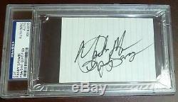 Macho Man Randy Savage Signed Cut Index Card PSA/DNA Slab Autograph WWE WWF WCW
