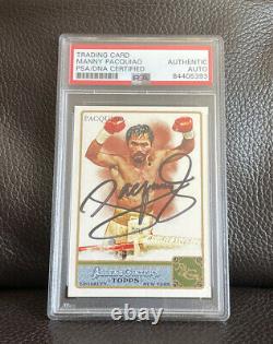 Manny Pacquiao Signed 2011 Topps Allen & Ginter Rookie Card #262 Psa/Dna Slabbed
