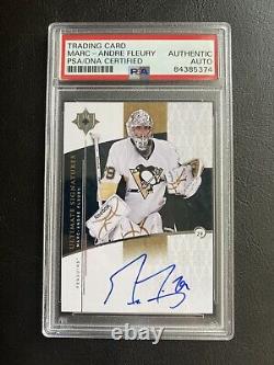 Marc Andre Fleury AUTO SIGNED PSA/DNA Slabbed 2009-10 Ultimate Signatures Card