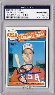 Mark McGwire Signed PSA/DNA Authen Slabbed 1985 Topps Rookie Card SB5 2