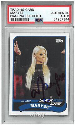 Maryse Signed Autograph Slabbed Wwe 2018 Topps Heritage Card Psa Dna