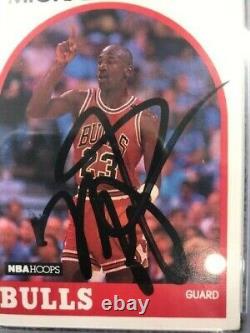 Michael Jordan Authentic Signed Auto Autographed 1989 Hoops card PSA/DNA Slabbed