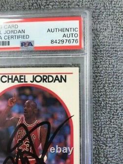 Michael Jordan Authentic Signed Auto Autographed 1989 Hoops card PSA/DNA Slabbed