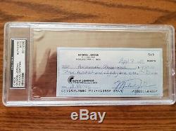 Michael Jordan Signed 1989 Personal Check! PSA/ DNA Authenticated & Slabbed