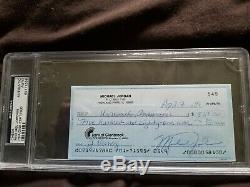 Michael Jordan Signed 4/7 1989 Personal Check! PSA/ DNA Authenticated & Slabbed