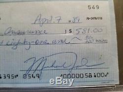 Michael Jordan Signed 4/7 1989 Personal Check! PSA/ DNA Authenticated & Slabbed