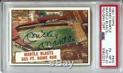 Mickey Mantle 1961 Topps Signed Autograph PSA/DNA Slabbed Auto Grade 10 #406