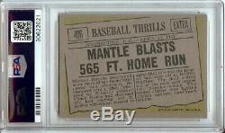 Mickey Mantle 1961 Topps Signed Autograph PSA/DNA Slabbed Auto Grade 10 #406