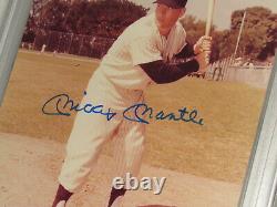 Mickey Mantle, 8 x 10 Signed Photo, PSA/DNA Certified Encapsulated Slab HOF