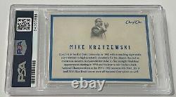 Mike Krzyzewski Duke Olympics Signed Custom Cut Auto CARD 1/1 PSA/DNA Slabbed