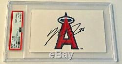Mike Trout Anaheim Angels MLB RC Signed Auto 3x5 Index Card PSA/DNA Slabbed